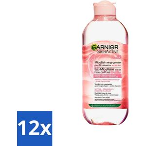 12 x Garnier - SkinActive - Micellair Reinigingswater - Rozenwater - Stralende Huid - 400 ml - Micellair Water - Reinigingswater - Rozenwater - Stralende Huid - Gevoelige Huid