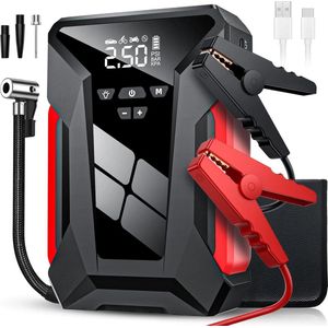 Jumpstarter - Jumpstarter voor Auto - 28000mAh - Auto Startapparaat - Jumpstarter met Powerbank & 150PSI Bandenvuller - Multifunctionele Jumpstarter - Zwart