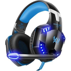 Kotion Each - G2000 Gaming Headset met stereo USB-microfoon voor PS4-laptops - Zwart/Blauw