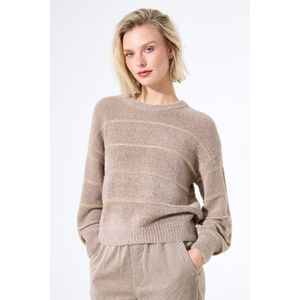 Garcia - I50254 - Gestreepte Trui - Taupe - Dames