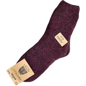 green-goose® Alpaca Damessokken | 1 Paar | Rood | 95% Alpaca Wol | Maat 35-38 | Heerlijk Warm en Rekbaar