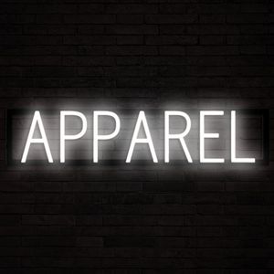 APPAREL - Lichtreclame Neon LED bord verlicht | SpellBrite | 69,41 x 16 cm | 6 Dimstanden & 8 Lichtanimaties | Reclamebord neon verlichting