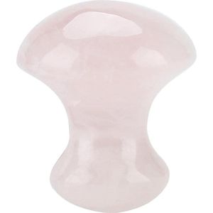 Paddestoelen kwartskristallen natuurlijk rozenkwarts kristal massagesteen - paddestoelvormig gezicht en ogen massagehulpmiddel met energiebalans - ontspanning en huidverzorging.