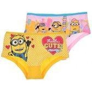 Minion - Onderbroek - geel/blauw - Duopack - 4/5jaar - Maat 104/110