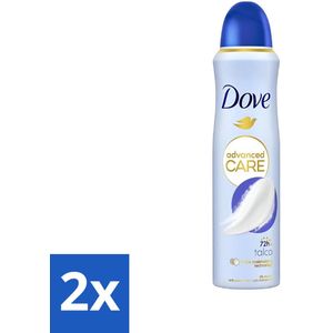 2 x Dove - Deodorant - Spray Talco - Subtiele geur - 150 ml - Dove Deodorant - Antitranspirant - Deodorant Spray - Talkpoeder Geur - Hydraterende Deodorant