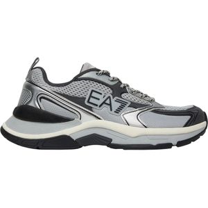 Emporio Armani - Ea7 - Sportschoenen - Grijs - Dames - Leer