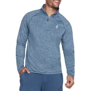 Skechers SKECH-KNITS ULTRA GO 1/4 Zip Herenoverhemd MLT187 607 LBLW blauw