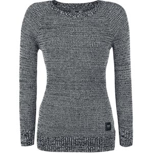 Black Premium by EMP Grijze gebreide trui - Dames - S