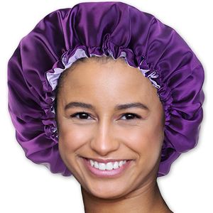 Paarse Satijnen Slaapmuts AfricanFabs® / Hair Bonnet / Haar bonnet van Satijn / Satin bonnet / Afro nachtmuts voor slapen
