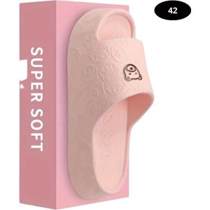 Livano Badslippers Dames & Heren - Comfortabel - Flip Flops - Sauna - Zomer - Roze - Maat 44