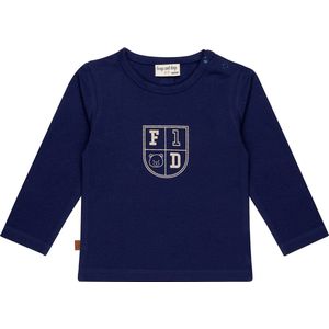 Frogs and Dogs - Play All Day Baby Shirt Shield | Patriot Blue - Katoen - Maat 62