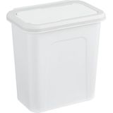 Navaris hangende vuilnisbak met deksel - Prullenbakje met haak voor aan kastdeuren - 9L - Voor keuken & badkamer - Wit