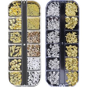 Summer Shell Nail Art Charms - Gold Beach Oceanies - Nail Jewelry - Ocean Theme - Nail Rhinestones voor Vrouwen - Acrylic Nail Ocean Decor