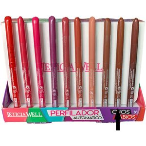 Leticia Well - Bruin lippotlood en oogpotlood draaibaar zacht / Automatic Eyeliner Lipliner Soft - Nummer 33308 - 1 stuks