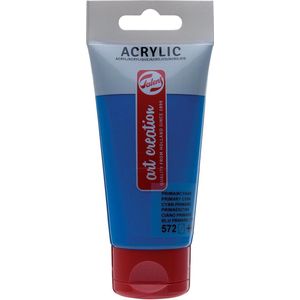 Acrylverf tac 572 primaircyaan tube 75ml | Tube a 75 milliliter | 3 stuks