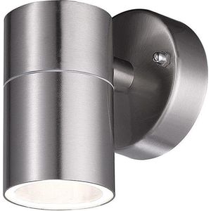 HOFTRONIC Mason - LED Wandlamp - RVS - IP44 Spatwaterdicht - 6000K Daglicht wit - Dimbaar - Moderne muurlamp - Down light - Geschikt als Wandlamp Buiten, Wandlamp Badkamer en Binnen