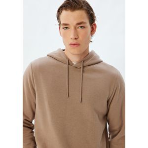 Koton - Sweatshirt - Lichtbruin - Capuchon - Lange Mouw
