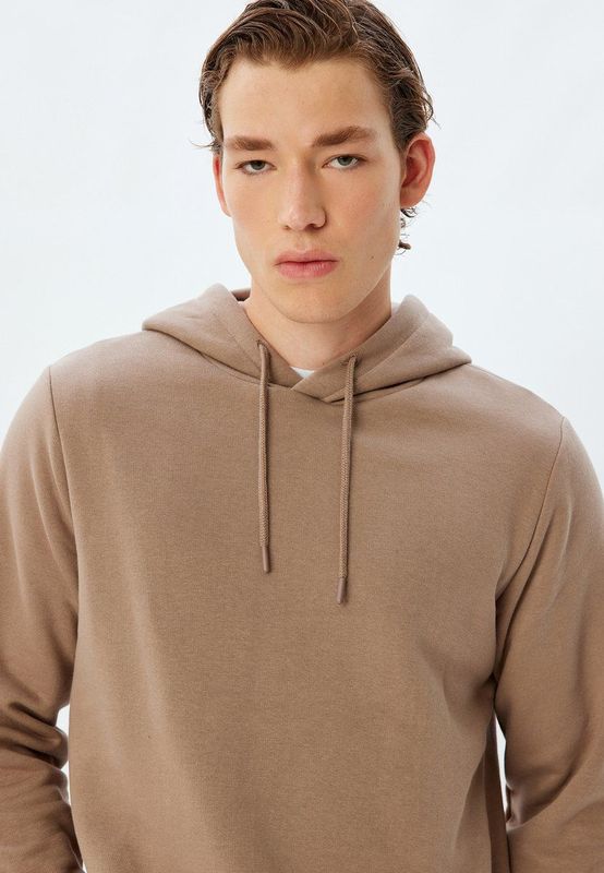 Koton - Sweatshirt - Lichtbruin - Effen - Lange Mouw