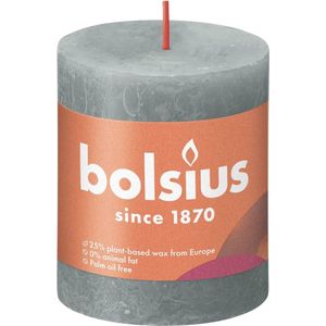 Bolsius Stompkaars Eucalyptus Green Ø68 mm - Hoogte 8 cm - Grijs/Groen - 35 Branduren