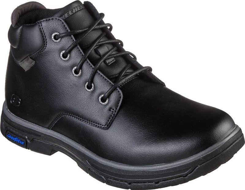 Skechers Heren Segment 2.0 Brogden Chukka Boot, Zwart leder, 39.5 EU