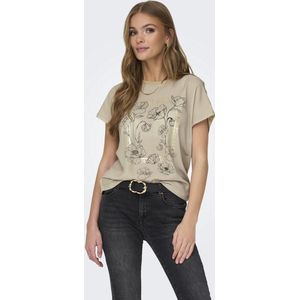 ONLY - ONLFLORA RES ART FOIL TOP BOX JRS - Dames T-shirt