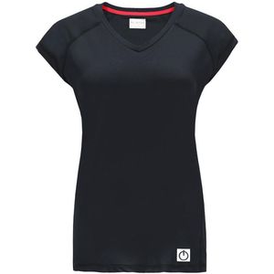 Re-Born Sport Shirt V Nek Kap Mouw Dames - Zwart - Maat L