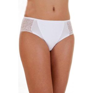 2 stuks Italiaanse Katoenen slip voor vrouwen, WIT, hoge talie, Maat L