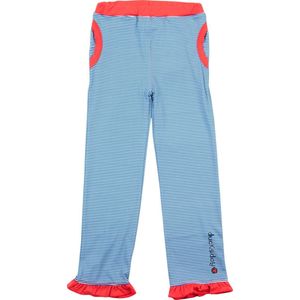 Ducksday UV zwemlegging meisjes - lange broek - UPF50+ - Blue stripe - 10 jaar