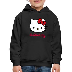 Hello Kitty Klassiek Portret Met Hello Kitty Tekst Premium Hoodie Kinderen