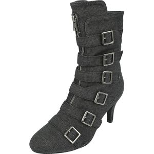 Rock Rebel by EMP zwarte laarzen met centrale sierrits - Dames - EU39
