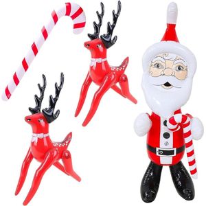 Equivera Opblaasbare Kerstman - Kerstman Pop - Opblaasbare Kerstfiguren - Opblaasbare Kerstman voor Buiten - Opblaasbare Kerstversiering - Breng uw huis in de kerstsfeer!
