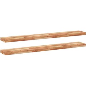 vidaXL Wandschappen - Zwevend - Acaciahout - 140x20x4 cm Zwevende Wandplanken - Wandplanken - Acaciahout - Houten Wandplanken - Living Room Decoratie