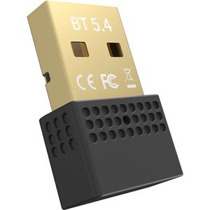 Provium Bluetooth 5.4 USB adapter voor PC en Laptop - Bluetooth Dongle - Receiver - ontvanger - Windows 11/10/8.1/8/7/XP Plug and Play - zwart