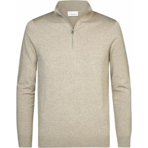 Profuomo - Half Zip Pullover Luxury Beige - Heren - Maat M - Modern-fit