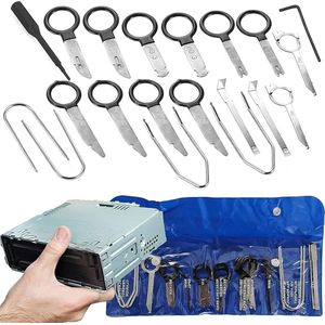Car Radio Removal Tools - 20 Pieces Universal Disassembly Tool for Navigation Radio Satellite Navigation Unlock