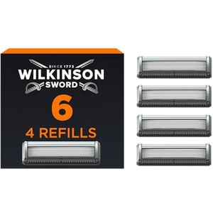 6-scheerapparaat voor mannen met diamantgecoate messen en reservemesjes