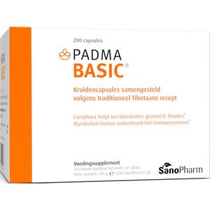 SanoPharm Padma Basic (200 capsules) – Tibetaanse Kruiden: goed voor de bloedvaten [1] en ondersteunt het immuunsysteem [2]