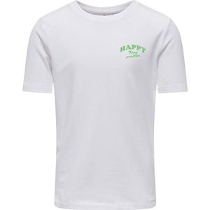ONLY KOGNANCY FRUIT TOP BOX JRS Meisjes T-shirt - Bright WhitePrint:Happy - Maat 134/140