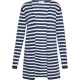 usha - BLUE LABEL - Gebreid Vest - Marine/Wit - V-hals - Lange Mouwen
