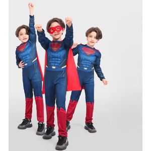 Superman superhelden kostuum, kind, maat 110/116