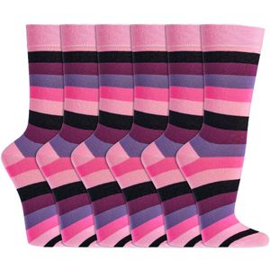Veganistische sokken | Biologisch | Zonder schadelijke stoffen | Kleur: Roze | Maat: 36-41 / 42-47 | 6 paar