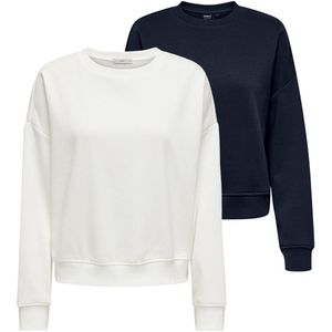ONLY Sweater ONLSWEAT LIFE CREW OVERSIZE SWT 2P Set van 2
