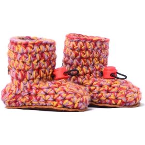 Kingdom of Wow - Stoere Baby Slofjes Meisje Roze Aina Maat 10/15 - Handgemaakt