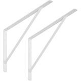 SOTECH - Plankbeugels - Wit - Set van 2 - 500 x 325 x 30 mm - Draagvermogen 200 kg