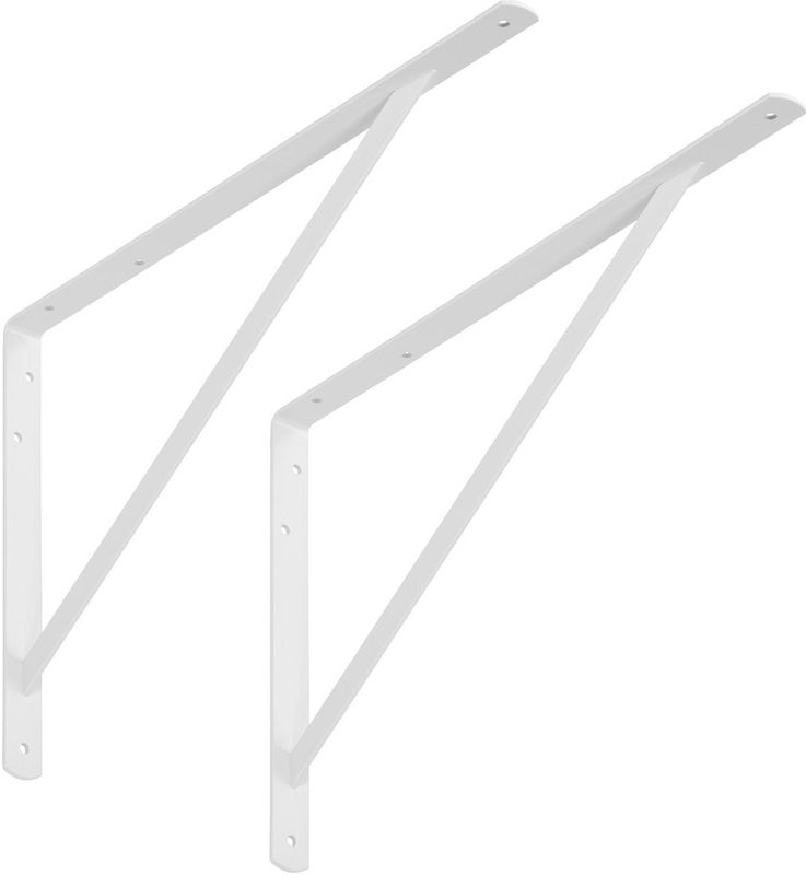 SOTECH - Plankbeugels - Wit - Set van 2 - 500 x 325 x 30 mm - Draagvermogen 200 kg