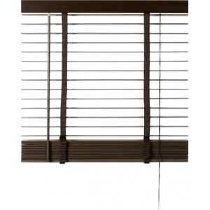 Woonexpress - Houten Jaloezie - Bruin - Raamdecoratie - Lamelbreedte 50 mm