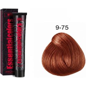 PostQuam Professional Essential Color Zeer Lichtblond Chocolate 9-75 – 60 ml – Set van 3 Stuks –Professionele Haarverf