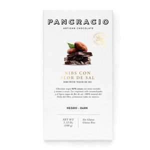 Pancracio - Chocolade - Puur- Nibs met Flor de Sel- 2 repen