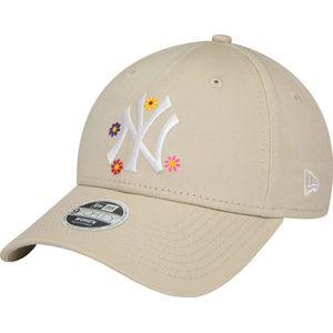 New Era 9FORTY New York Yankees Floral All Over Print Cap 60435012, Vrouwen, Beige, Pet, maat: OSFM