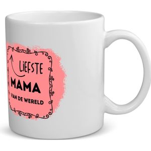 Akyol - liefste mama van de wereld koffiemok - theemok - Mama - de liefste moeder - moeder cadeautjes - moederdag - verjaardag - geschenk - kado - 350 ML inhoud